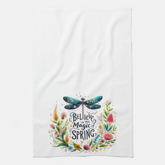 Der Zauber der Blumen des Frühlings Geschirrtuch (Vertikal)