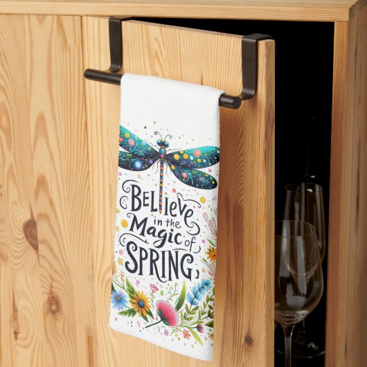 Der Zauber der Blumen des Frühlings Geschirrtuch (Drittel gefaltet)