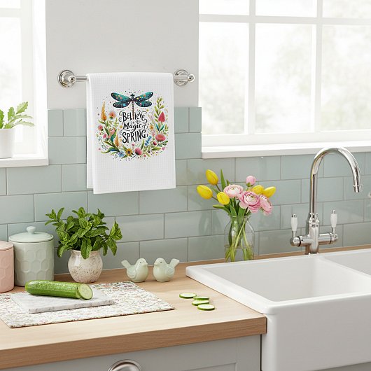 Der Zauber der Blumen des Frühlings Geschirrtuch