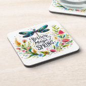 Der Zauber der Blumen des Frühlings Getränkeuntersetzer (Linke Seite)