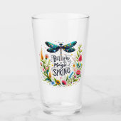 Der Zauber der Blumen des Frühlings Glas (Vorderseite)