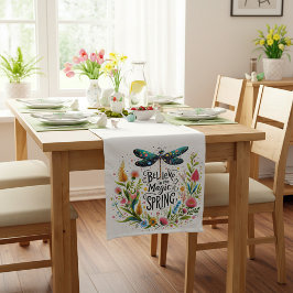 Der Zauber der Blumen des Frühlings Kurzer Tischläufer