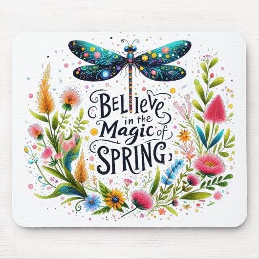 Der Zauber der Blumen des Frühlings Mousepad (Vorne)