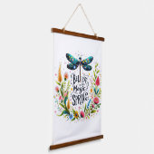 Der Zauber der Blumen des Frühlings Wandteppich Mit Holzrahmen (Gewinkelt)