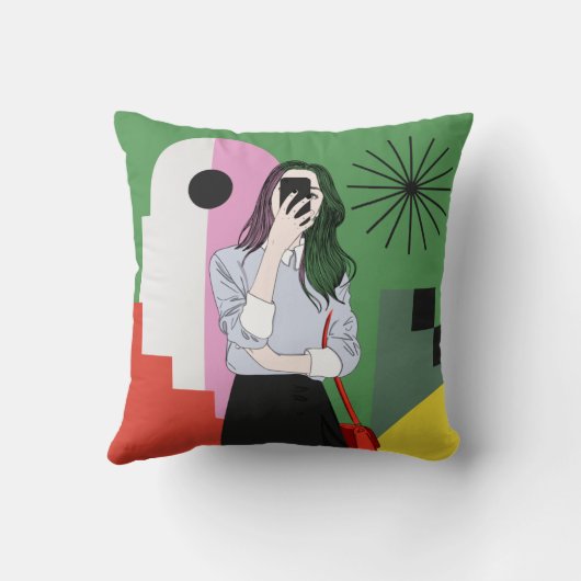 Der Zauber der Farben. Ästhetische Wandkunst Kissen (Rückseite)