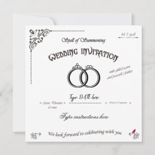 Der Zauber der Hochzeitsgäste Einladung