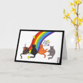 Der Zauber der Katzen-Karte, transparenter Hinterg Karte (Gelbe Blume)