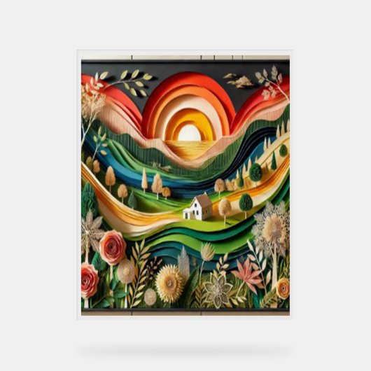 Der Zauber der Kunst an den Wänden Acrylschild (Vorderseite)