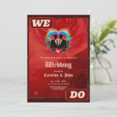 Der Zauber des Augenblicks: elegante homosexuelle  Einladung (Stehend Vorderseite)