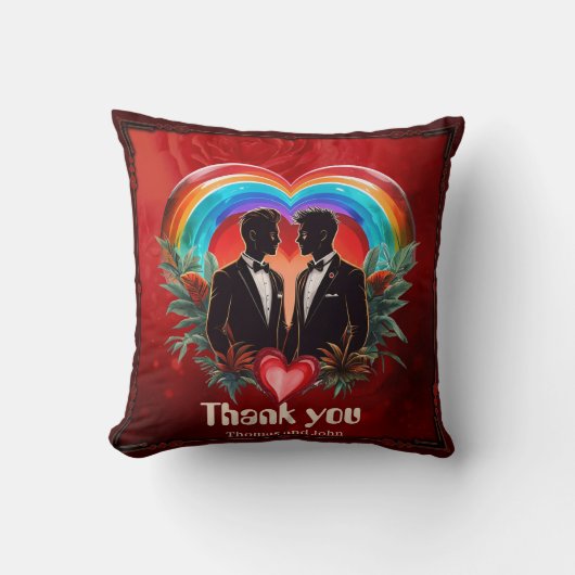 Der Zauber des Augenblicks: elegante homosexuelle Kissen (Vorderseite)