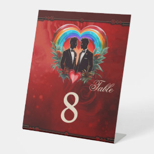 Der Zauber des Augenblicks: elegante homosexuelle  Sockelschild