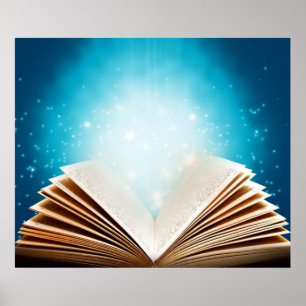 Der Zauber des Buches und des Lesens durch heilend Poster