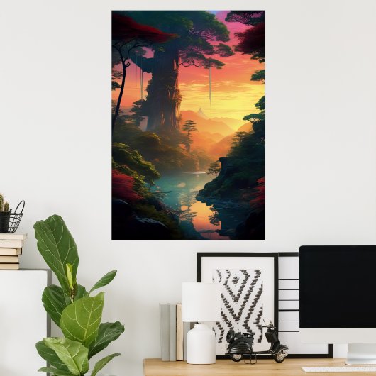 Der Zauber des Dschungelsonnengangs Poster (Heimbüro)