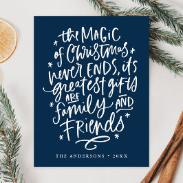 Der Zauber des Non-Fotos der Weihnachtsflotte Feiertagspostkarte