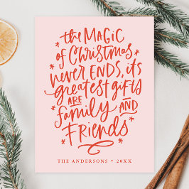 Der Zauber des weihnachtlichen Errötens und des or Feiertagspostkarte