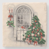 Der Zauber des Weihnachtsstein-Untersetzer Steinuntersetzer (Vorderseite)