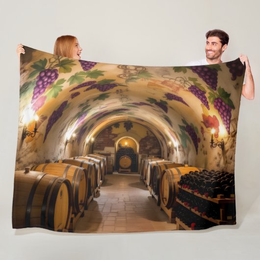 „Der Zauber des Weins – Eleganz in jedem Tropfen“ Fleecedecke (Beispiel)