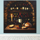 „Der Zauber des Weins – Eleganz in jedem Tropfen“ Leinwanddruck (Insitu (Holzboden))