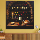 „Der Zauber des Weins – Eleganz in jedem Tropfen“ Leinwanddruck (Insitu (Wohnzimmer))