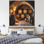 „Der Zauber des Weins – Eleganz in jedem Tropfen“ Leinwanddruck (Insitu (Schlafzimmer))