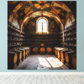 „Der Zauber des Weins – Eleganz in jedem Tropfen“ Leinwanddruck (Insitu (Holzboden))