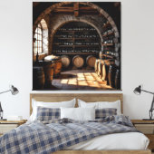 „Der Zauber des Weins – Eleganz in jedem Tropfen“ Leinwanddruck (Insitu (Schlafzimmer))