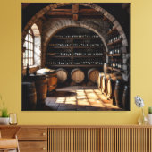 „Der Zauber des Weins – Eleganz in jedem Tropfen“ Leinwanddruck (Insitu (Wohnzimmer))