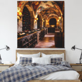 „Der Zauber des Weins – Eleganz in jedem Tropfen“ Leinwanddruck (Insitu (Schlafzimmer))