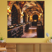 „Der Zauber des Weins – Eleganz in jedem Tropfen“ Leinwanddruck (Insitu (Wohnzimmer))