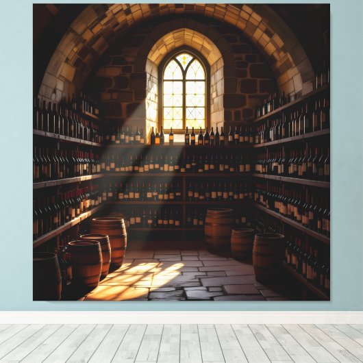 „Der Zauber des Weins – Eleganz in jedem Tropfen“ Leinwanddruck (Insitu (Holzboden))