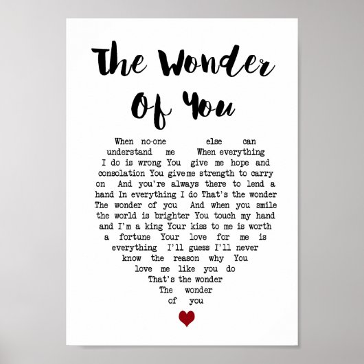 Der Zauber Ihres Herzens Lyric Wall Art Print Poster (Vorne)
