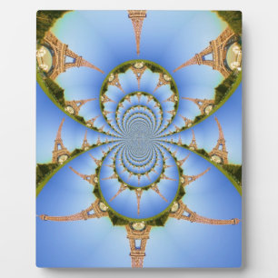 Der Zauber von Paris: Geometrisches Eiffelturm-Des Fotoplatte