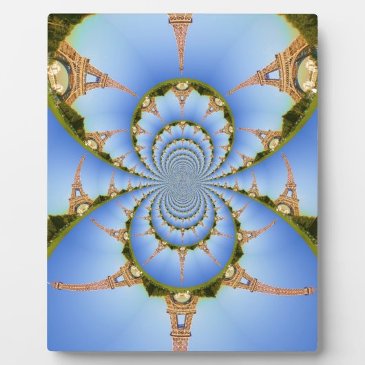 Der Zauber von Paris: Geometrisches Eiffelturm-Des Fotoplatte (Vorderseite)