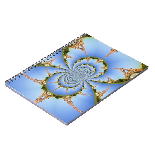 Der Zauber von Paris: Geometrisches Eiffelturm-Des Notizblock (Linke Seite)