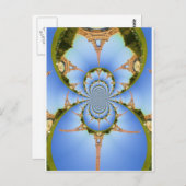 Der Zauber von Paris: Geometrisches Eiffelturm-Des Postkarte (Vorne/Hinten)