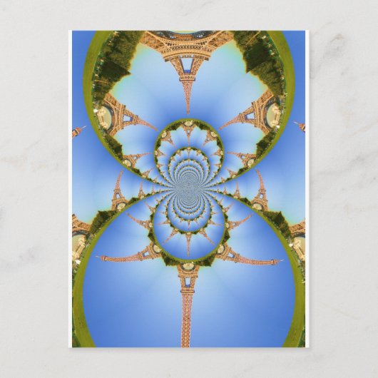 Der Zauber von Paris: Geometrisches Eiffelturm-Des Postkarte (Vorderseite)