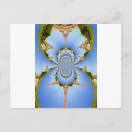 Der Zauber von Paris: Geometrisches Eiffelturm-Des Postkarte