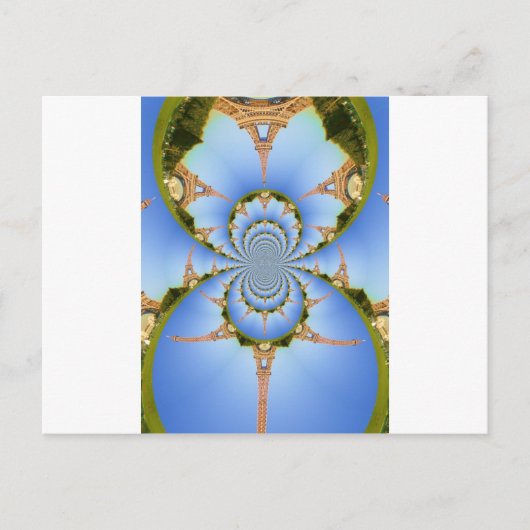 Der Zauber von Paris: Geometrisches Eiffelturm-Des Postkarte (Vorderseite)