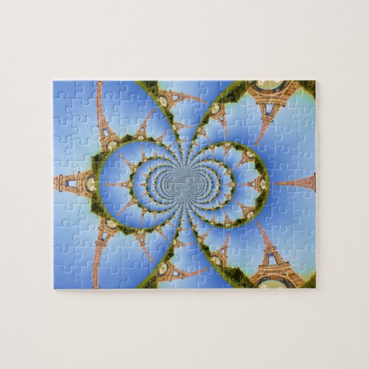 Der Zauber von Paris: Geometrisches Eiffelturm-Des Puzzle (Horizontal)