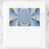 Der Zauber von Paris: Geometrisches Eiffelturm-Des Rechteckiger Aufkleber (Tasche)