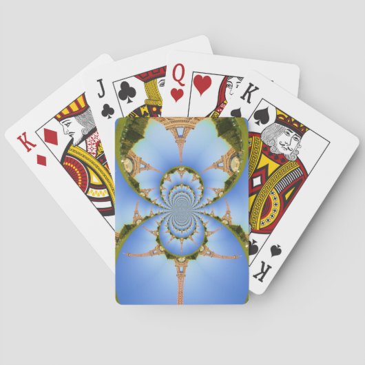 Der Zauber von Paris: Geometrisches Eiffelturm-Des Spielkarten (Rückseite)