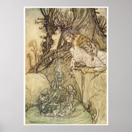 Der Zaubercup, Vintage Fantasiekunst Poster (Vorne)