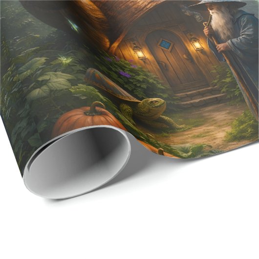 Der Zauberer des Shell-Fantasie-Mattenverpackungsp Geschenkpapier (Rolleneckpunkt)