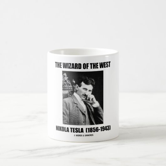 Der Zauberer des Westens (Nikola Tesla) Kaffeetasse (Mittel)