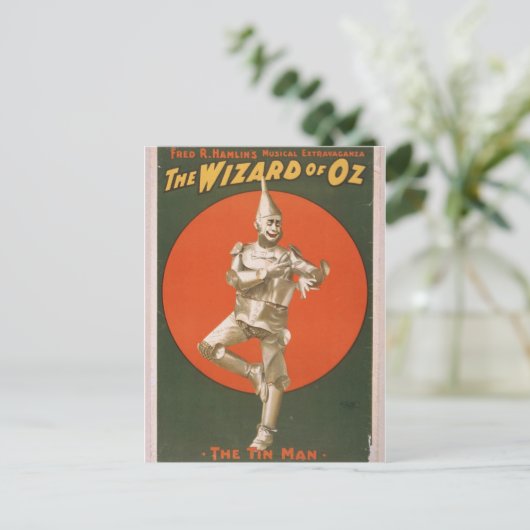Der Zauberer Oz, das Retro-Theater "The Tin Man" Postkarte (Stehend Vorderseite)