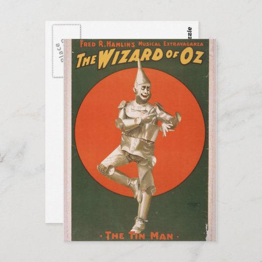 Der Zauberer Oz, das Retro-Theater "The Tin Man" Postkarte (Vorne/Hinten)