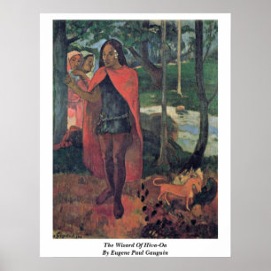 Der Zauberer von Hiva-Oa von Eugene Paul Gauguin Poster