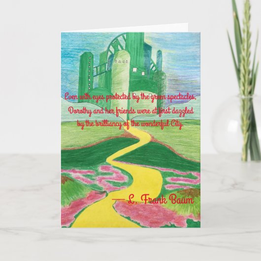 Der Zauberer von Oz Art Karte (Vorderseite)