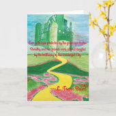 Der Zauberer von Oz Art Karte (Gelbe Blume)