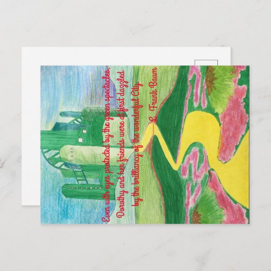 Der Zauberer von Oz Art Postkarte (Vorne/Hinten)